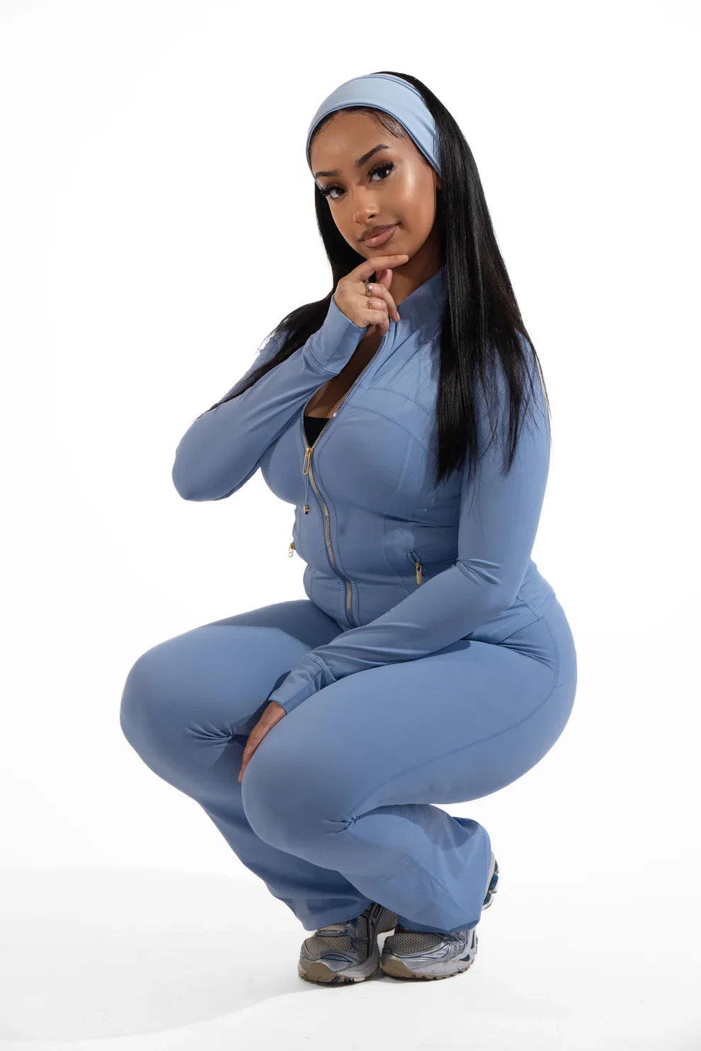Legging Sport Bleu Or