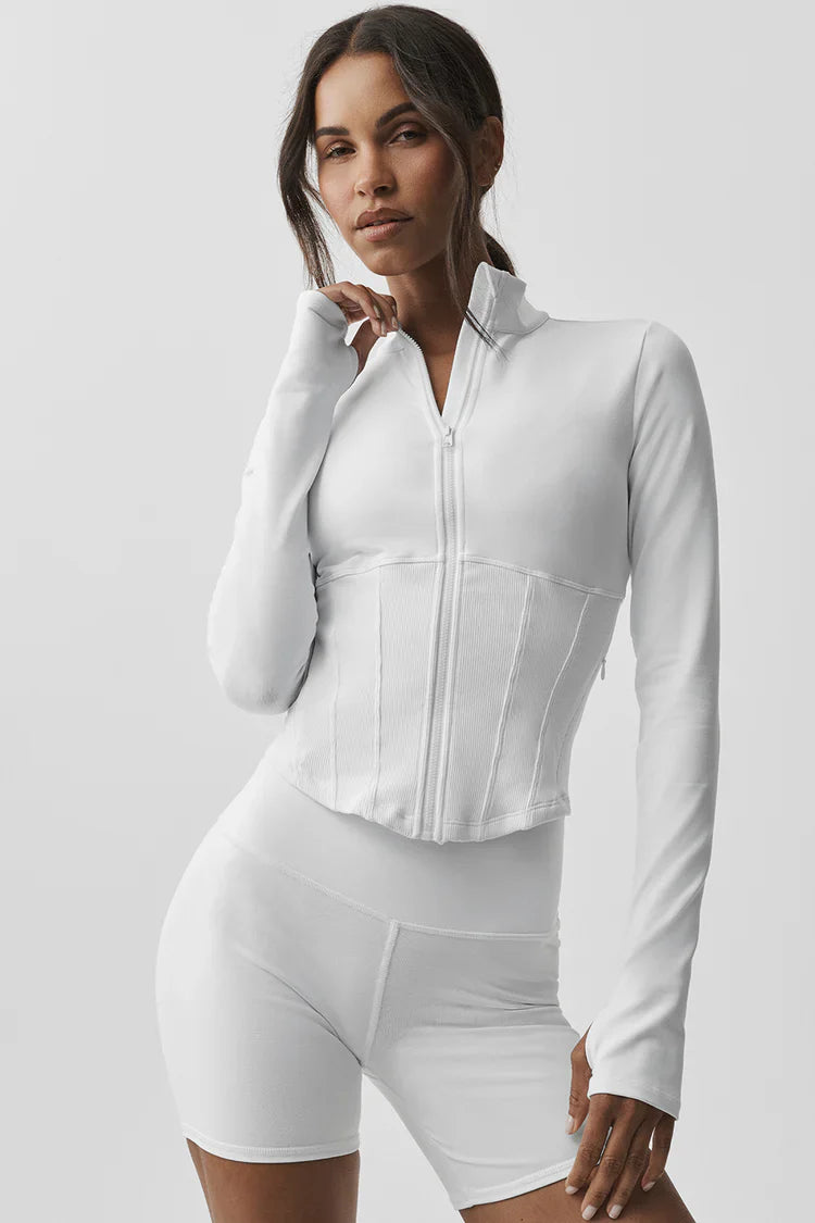 Veste Zippée Blanche